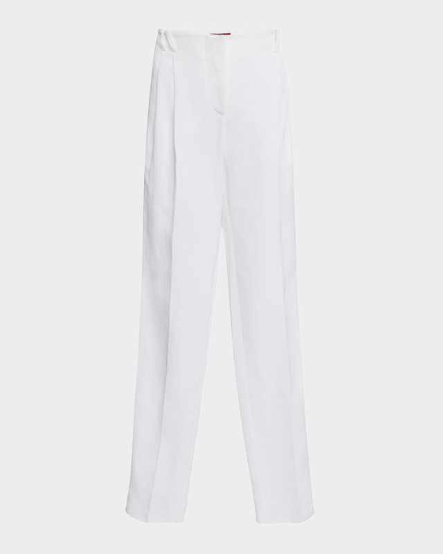 Mincio Pleated Cropped Viscose Pants